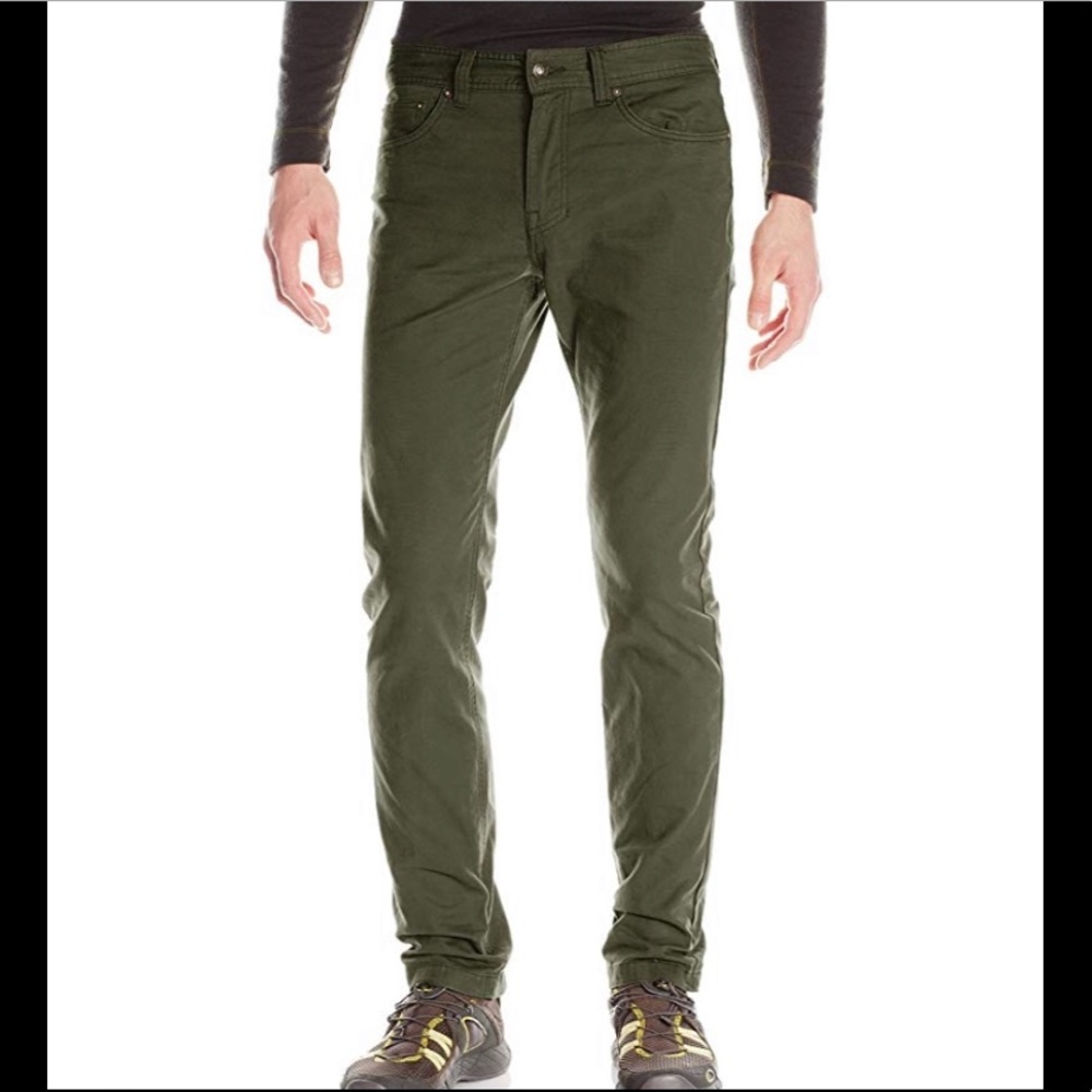 Prana Tucson Pant, Olive, Slim Fit, 38W 32L